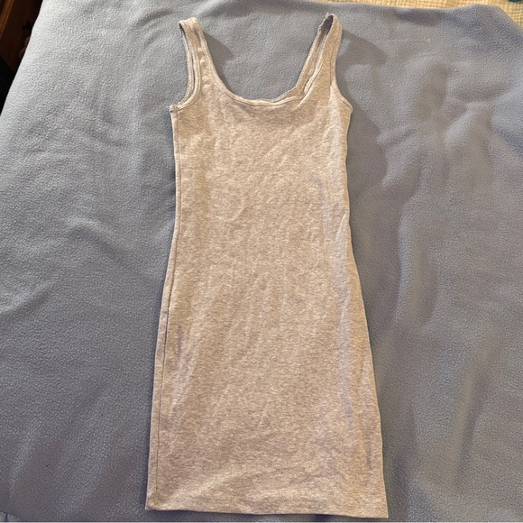 Cotton On Dresses & Skirts - NWOT CottonOn Supreme Gray Sleeveless Tank Bodycon Dress with Lace Trim